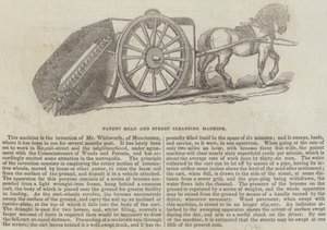 Machine brevetée de nettoyage des routes et des rues (gravure) - English School