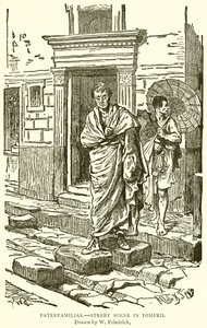 Paterfamilias.--Scène de rue à Pompéi - English School
