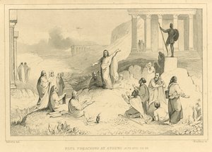 Paul prêchant à Athènes, Actes XVII, 22, 34 - English School