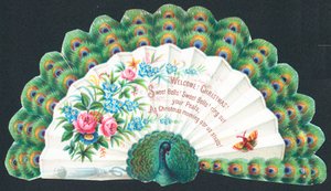 Paon, Carte de Noël - English School