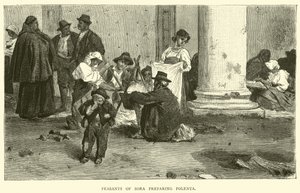 Paysans de Sora préparant de la polenta - English School