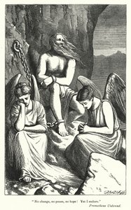 Percy Bysshe Shelley : Illustration pour Prometheus Unbound (gravure) - English School