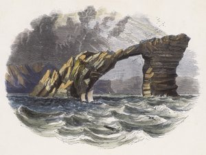 Roches perforées (gravure en couleur) - English School