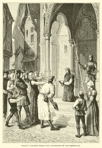 Perkin Warbeck lit la confession de son imposture - English School