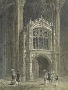 Cathédrale de Peterborough, vue du porche, extrémité ouest - English School
