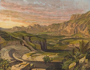 Petra, Jordanie (lithographie en couleur) - English School