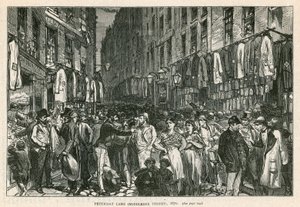 Petticoat Lane (Middlesex Street), Londres, 1870 - English School