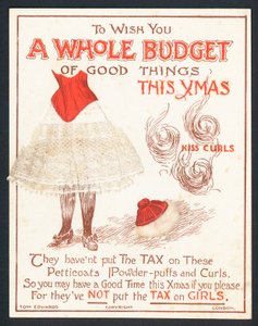Jupons, houppettes et boucles, carte de Noël - English School