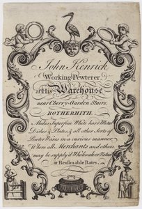 Étainier, John Kenrick, carte de visite - English School