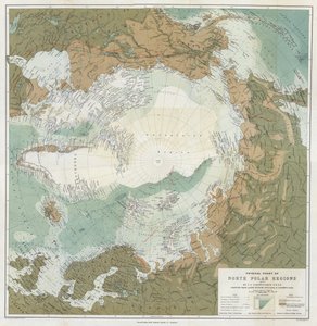 Carte physique des régions polaires nord - English School