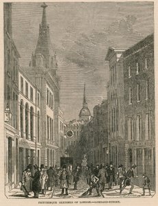 Croquis pittoresques de Londres - Lombard Street - English School