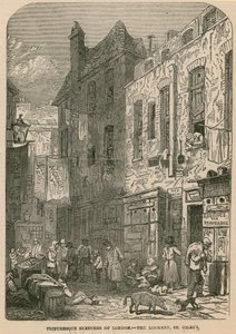 Croquis pittoresques de Londres - The Rookery, St Giless - English School