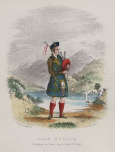 Joueur de cornemuse du Clan Gordon, Écosse - English School