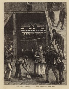 Mines et mineurs - Les hommes quittant la mine