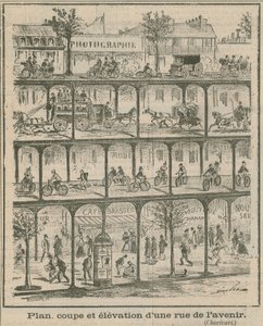 Plan coupe et élévation d