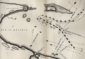 Plan de la bataille du Nil, tiré de La Vie de Nelson par Robert Southey (1774-1843) publié pour la première fois en 1813 - English School