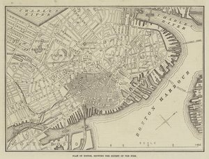 Plan de Boston, montrant l