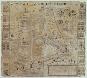 Plan de Leeds, levé par John Cossins, vers 1730
