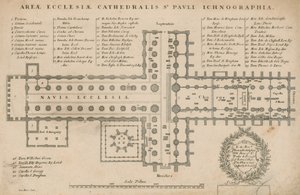 Plan de la cathédrale Saint-Paul, Londres - English School
