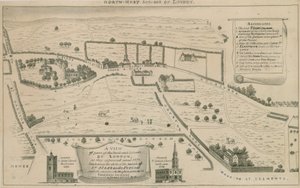 Plan des banlieues nord-ouest de Londres autour de St Giles in the Fields - English School