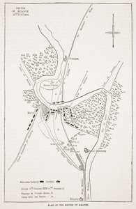 Plan de la bataille de Meanee, illustration de Cassells Illustrated History of England