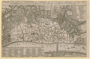 Plan de la ville et des libertés de Londres après le terrible incendie de l