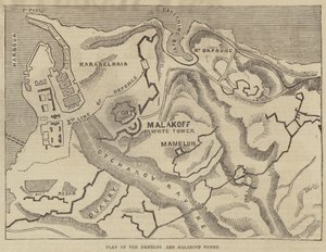 Plan du Mamelon et de la tour Malakoff (gravure) - English School