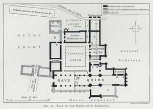 Plan du Prieuré de Sainte Radegonde - English School