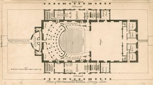 Plan du Théâtre Royal, Drury Lane, Londres - English School