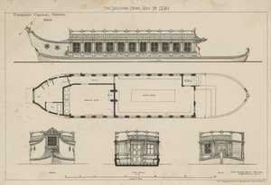 Plans de la barge du University College - English School