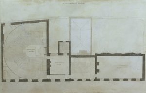 Plans du premier étage du 21 Albemarle Street après les premières modifications de la maison après son acquisition par l