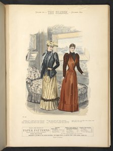 Robe de marche et robe de matin en tissu, 1890 - English School