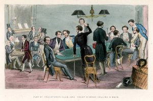 Jeu au Crockfords Club, 1843; le comte D