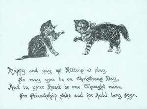 Chatons joueurs, Carte de Noël - English School