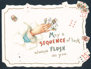 Cartes à jouer en main, Carte de Noël - English School