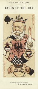 Carte à jouer avec Guillaume Ier et Otto von Bismarck