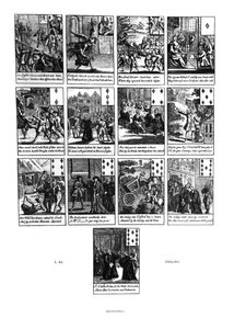 Cartes à jouer représentant la destitution de Henry Sacheverell (c.1674-1724) en 1710, couleur carreau - English School