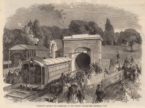 Chemin de fer pneumatique pour passagers au Crystal Palace