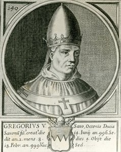 Pape Grégoire V (972-999) - English School