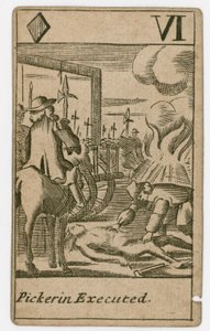 Carte à jouer du Complot Populaire (gravure) - English School