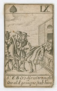 Carte à jouer du Complot Populaire (gravure) - English School