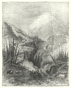 Popocatépetl, la montagne fumante (gravure)