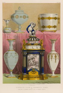 Horloge en Porcelaine et Verre Ornemental - English School