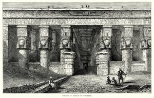Portique du temple de Dendérah (gravure) - English School