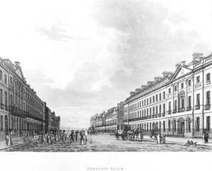 Portland Place, Londres, 1800 - English School
