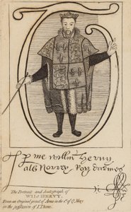 Portrait et autographe de Wil Hervy (William Harvey) - English School