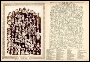 Montage de portraits, c 1910 : Femmes éminentes, littéraires et historiques - English School