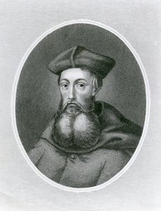 Portrait du Cardinal Reginald Pole (1500-58) (gravure) - English School