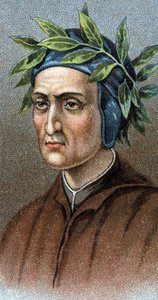 Portrait de Dante Alighieri (1265-1321) poète italien - De la série « Leaders of Men » - English School