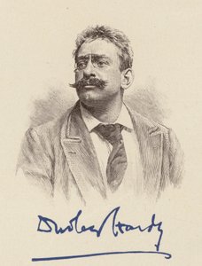 Portrait de Dudley Hardy, caricaturiste (lithographie en couleur) - English School